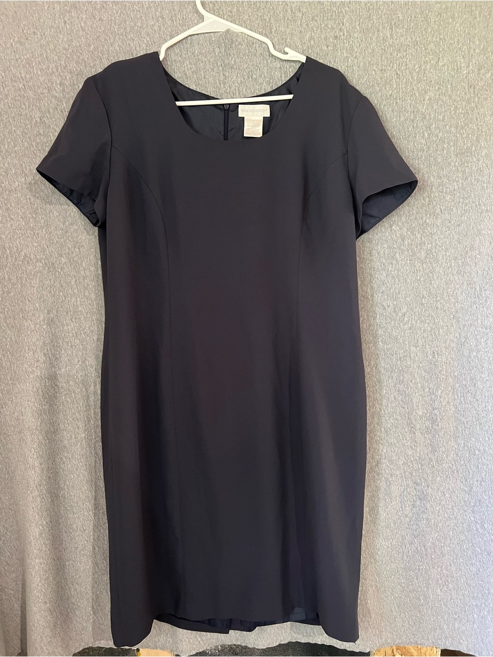 Worthington Black Short-Sleeve Sheath Dress